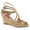 Pleaser Pink Label KIMBERLY-04 Cream Patent Men