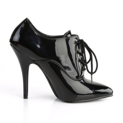 Pleaser SEDUCE-460 Black Patent Heeled Oxford Pumps