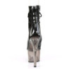 Pleaser ADORE-1018T Black Patent Tinted Ankle Boots