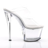 Pleaser SKY-302 Transparent Heeled Platform Mules Women