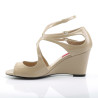 Pleaser Pink Label KIMBERLY-04 Cream Patent Men