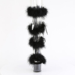 Pleaser ADORE-728F Transparent Black Fur Sale Women