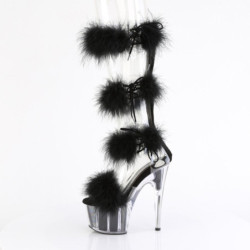 Pleaser ADORE-728F Transparent Black Fur Sale Women