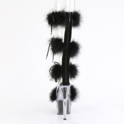 Pleaser ADORE-728F Transparent Black Fur Sale Women