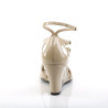 Pleaser Pink Label KIMBERLY-04 Cream Patent Men