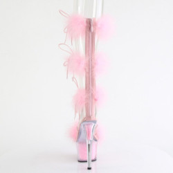 Pleaser ADORE-728F Transparent Rose Fur Sale Women