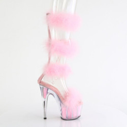 Pleaser ADORE-728F Transparent Rose Fur Sale Women