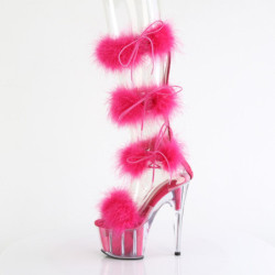 Pleaser ADORE-728F Transparent Pink Fur Sale Women
