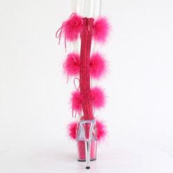 Pleaser ADORE-728F Transparent Pink Fur Sale Women