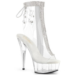 Pleaser DELIGHT-1018C-2RS Transparent Strass Sale Women