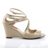 Pleaser Pink Label KIMBERLY-04 Cream Patent Men