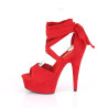 Pleaser DELIGHT-679 Red Vegan Suede Sale Women