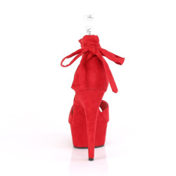 Pleaser DELIGHT-679 Red Vegan Suede Sale Women