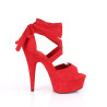 Pleaser DELIGHT-679 Red Vegan Suede Sale Women