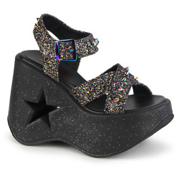 Demonia DYNAMITE-02 Black Glitter Sale Women