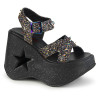 Demonia DYNAMITE-02 Black Glitter Sale Women