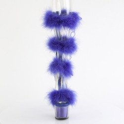 Pleaser ADORE-728F Transparent Blue Fur Sale Women