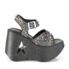 Demonia DYNAMITE-02 Black Glitter Sale Women
