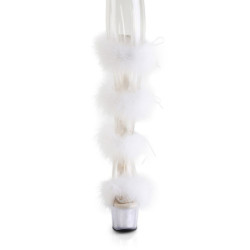 Pleaser ADORE-728F Transparent White Fur Sale Women