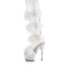 Pleaser ADORE-728F Transparent White Fur Sale Women