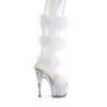 Pleaser ADORE-728F Transparent White Fur Sale Women