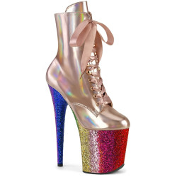 Pleaser FLAMINGO-1020HG Rose Gold Hologram Patent
