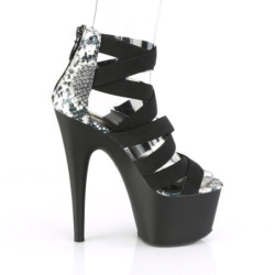 Pleaser ADORE-748SP Black Snake Print Patent Sale Women