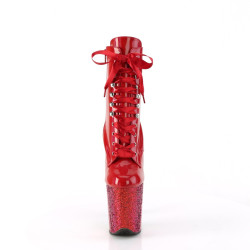 Pleaser FLAMINGO-1020HG Red Hologram Patent Rainbow