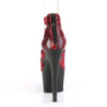 Pleaser ADORE-748SP Burgundy Snake Print Patent Black