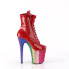 Pleaser FLAMINGO-1020HG Red Hologram Patent Rainbow