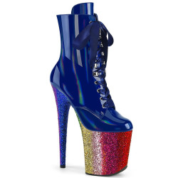 Pleaser FLAMINGO-1020HG Blue Hologram Patent Rainbow