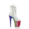 Pleaser FLAMINGO-1020HG White Hologram Patent Rainbow