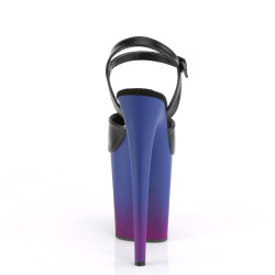 Pleaser FLAMINGO-809BP Black Vegan Leather Blue Purple