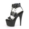 Pleaser ADORE-761 Black Strappy High Heeled Sandals