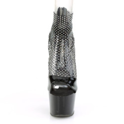 Pleaser ADORE-765RM Black Strass Mesh Heeled Shoes