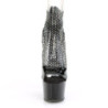 Pleaser ADORE-765RM Black Strass Mesh Heeled Shoes