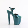 Pleaser FLAMINGO-809GP Teal Glitter Patent Sale Women
