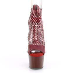 Pleaser ADORE-765RM Burgundy Leather Strass Mesh Sale