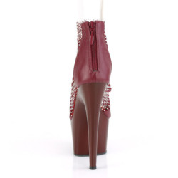 Pleaser ADORE-765RM Burgundy Leather Strass Mesh Sale
