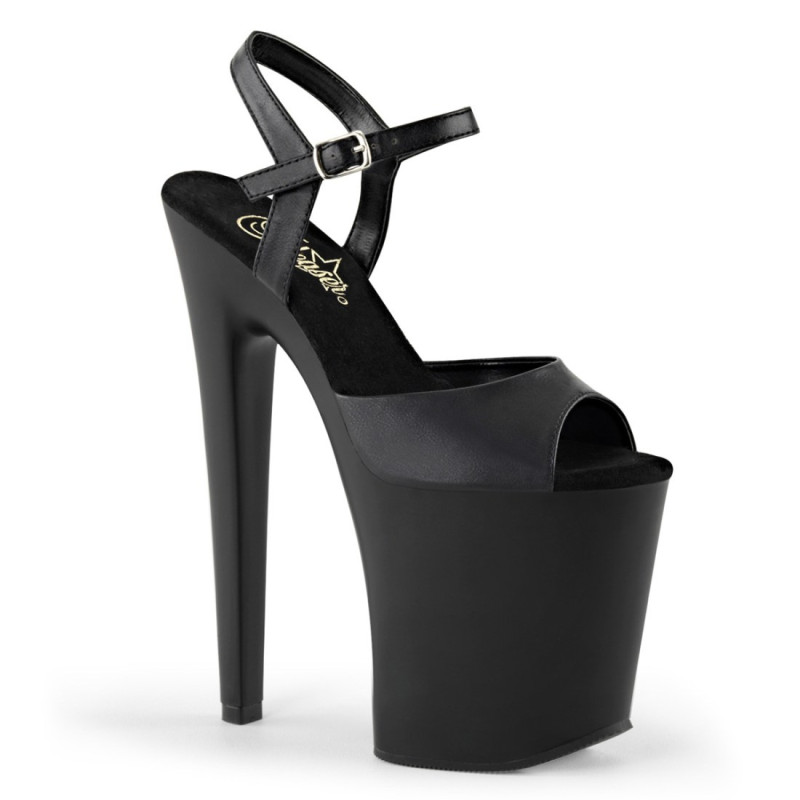 Pleaser XTREME-809 Black Vegan Leather Sale Women Pleaser XTREME-809 Black Vegan Leather Sale Women
