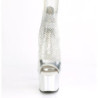 Pleaser ADORE-765RM Silver Metallic Strass Mesh Chrome