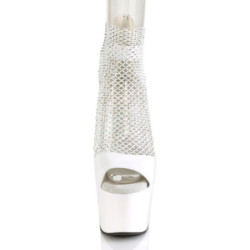 Pleaser ADORE-765RM White Patent Strass Mesh Sale Women