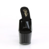 Pleaser ADORE-701N Black Jelly Like Heeled Mules Women
