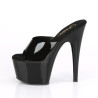Pleaser ADORE-701N Black Jelly Like Heeled Mules Women