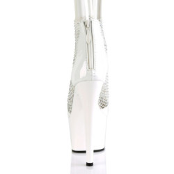 Pleaser ADORE-765RM White Patent Strass Mesh Sale Women