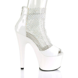 Pleaser ADORE-765RM White Patent Strass Mesh Sale Women