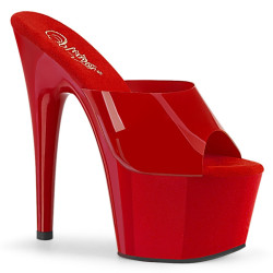Pleaser ADORE-701N Red Jelly Like High Heeled Mules