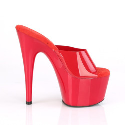 Pleaser ADORE-701N Red Jelly Like High Heeled Mules