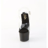 Pleaser ADORE-708 Clear Black Platform High Heels Shoes