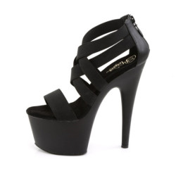 Pleaser ADORE-769 Black Criss Cross High Heeled Sandals